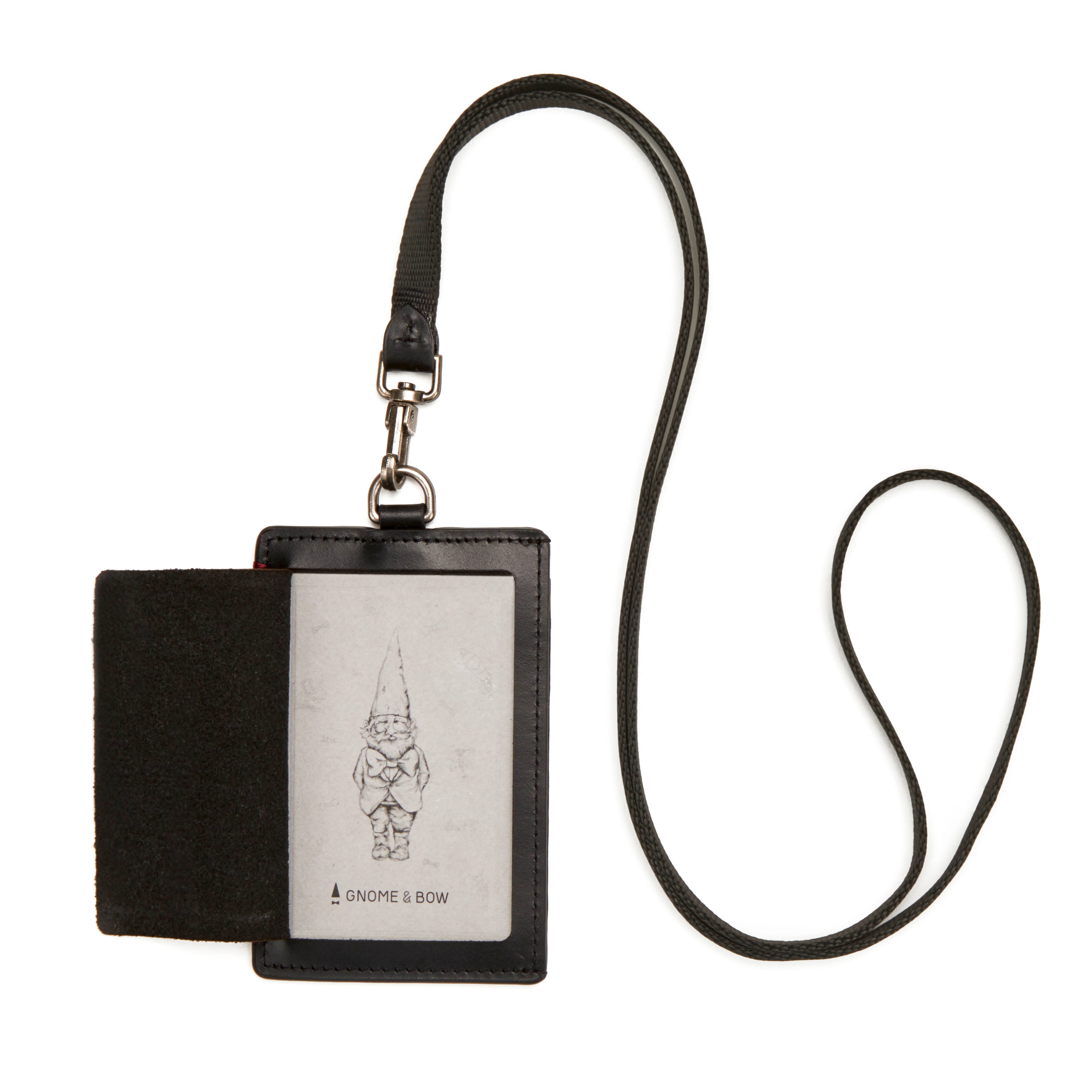 Book ID Card Holder Lanyard (Wax Leather)