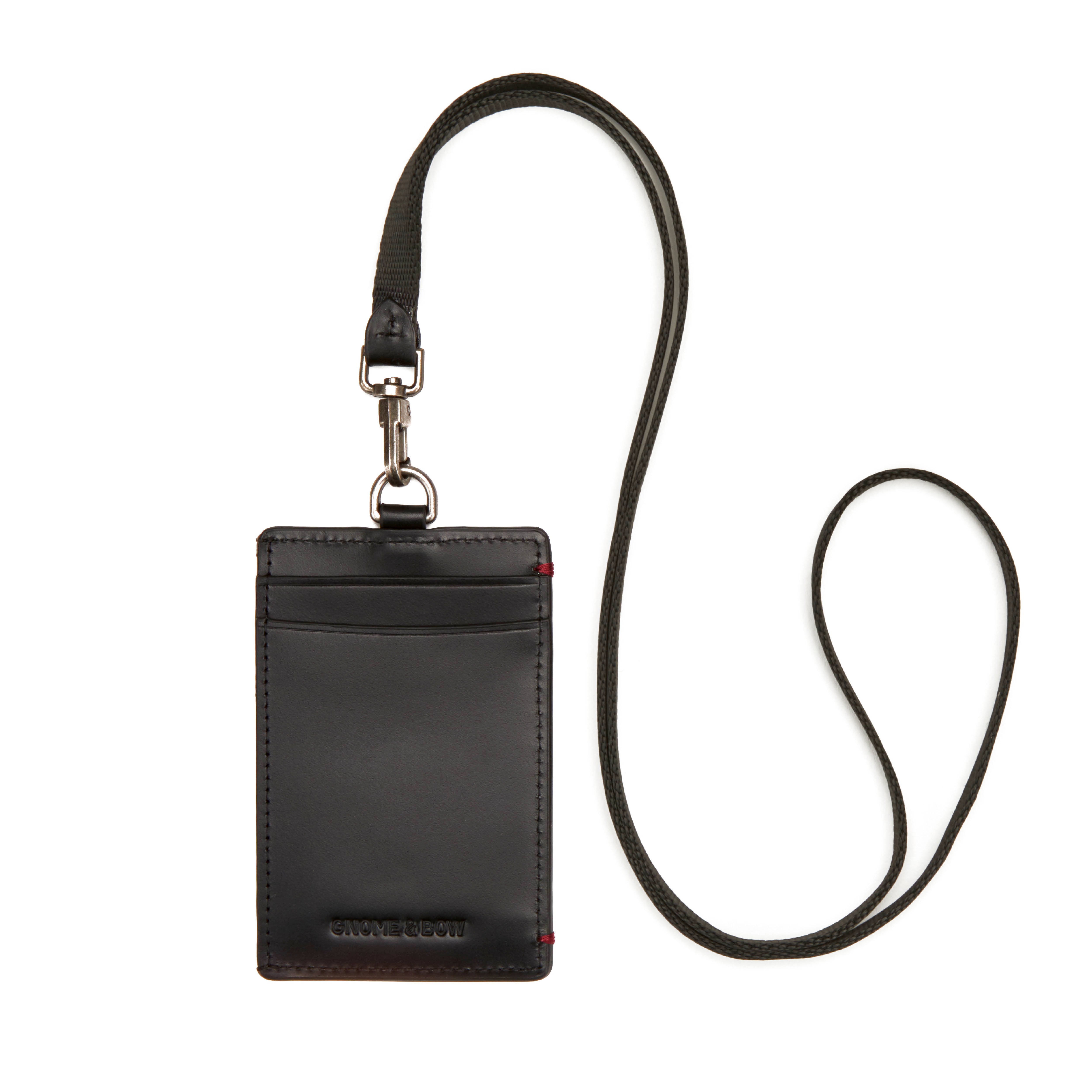 Book ID Card Holder Lanyard (Wax Leather)