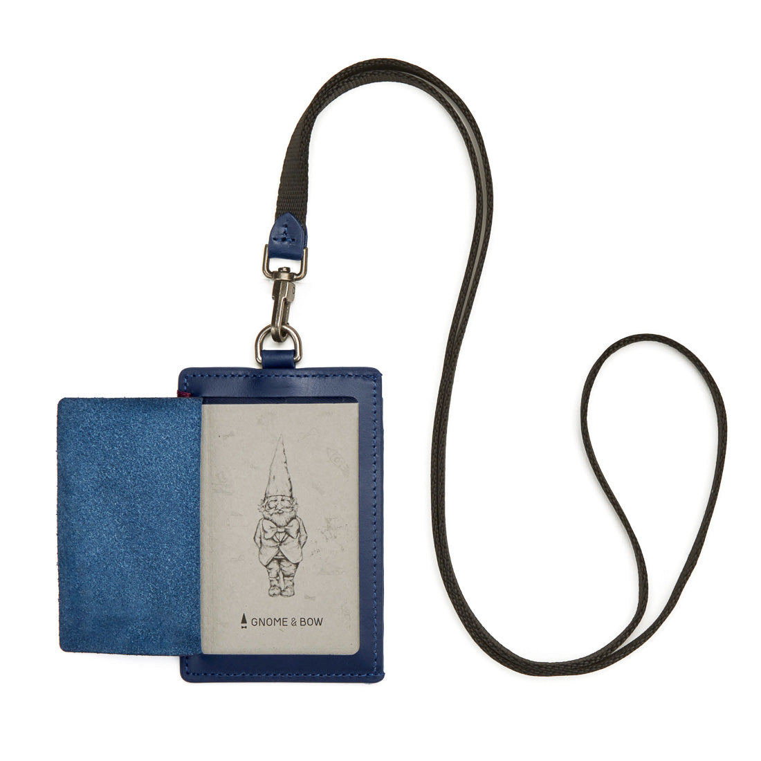 Book ID Card Holder Lanyard (Wax Leather)