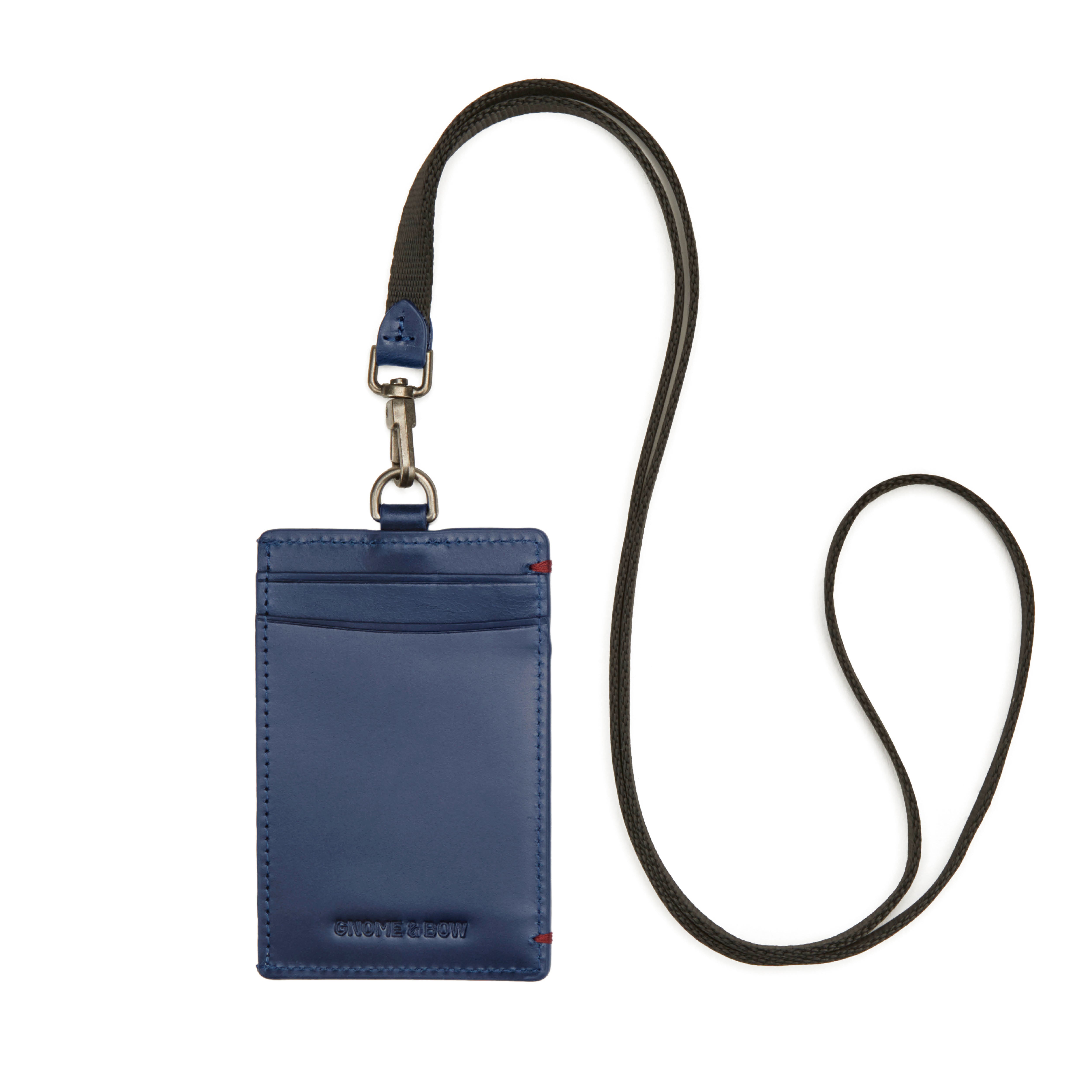 Book ID Card Holder Lanyard (Wax Leather)