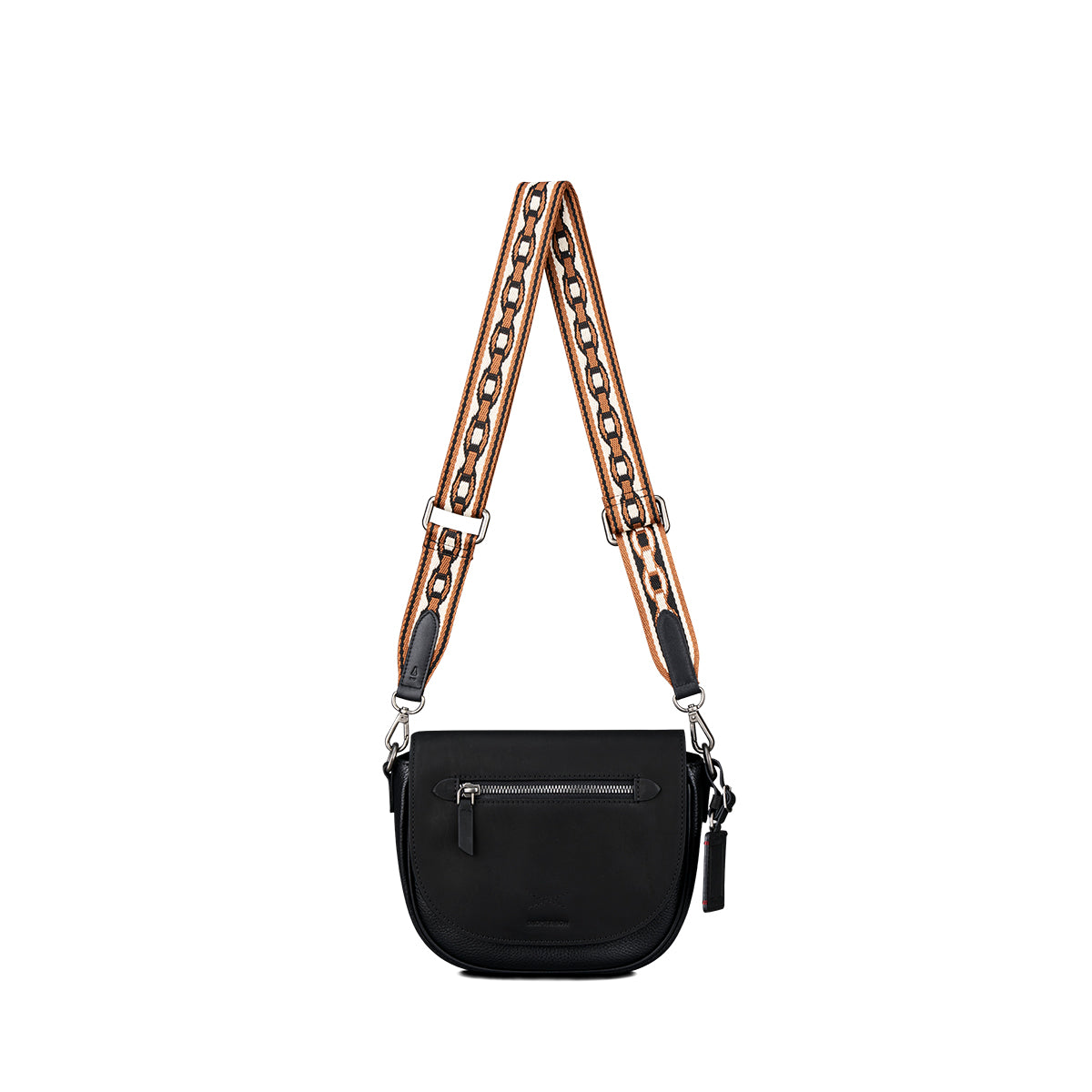 Chain Webbing Bag Strap (Antique Silver Hardware)