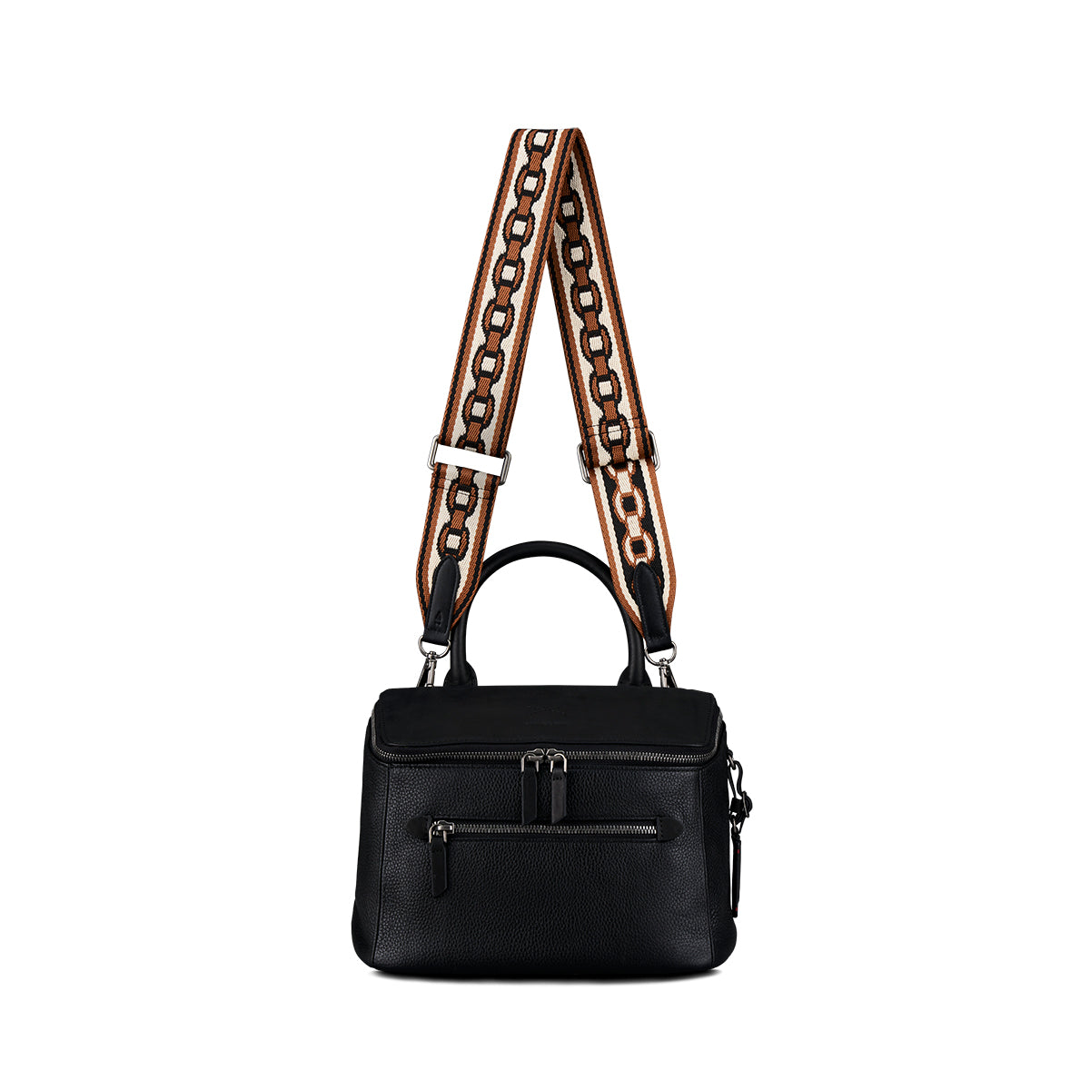 Chain Webbing Bag Strap (Antique Silver Hardware)