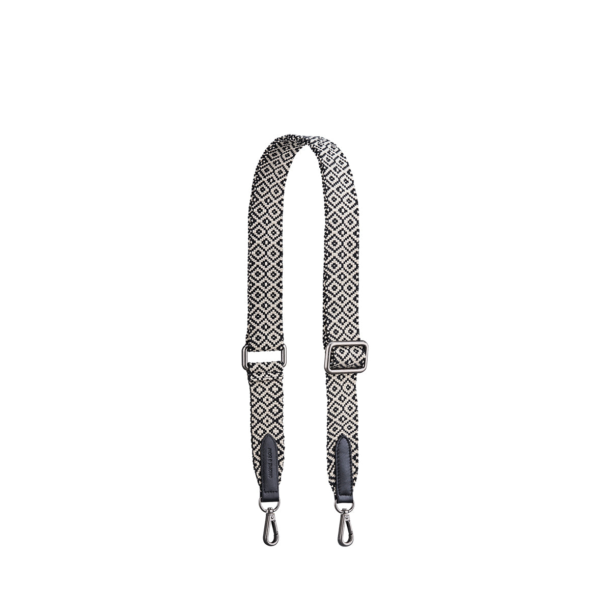 Diamond Webbing Bag Strap (Antique Silver Hardware)