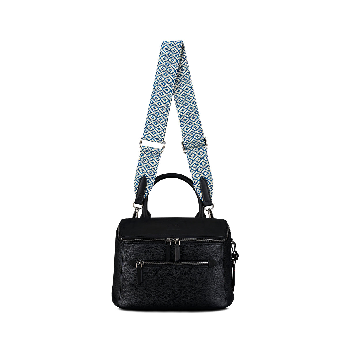 Diamond Webbing Bag Strap (Antique Silver Hardware)