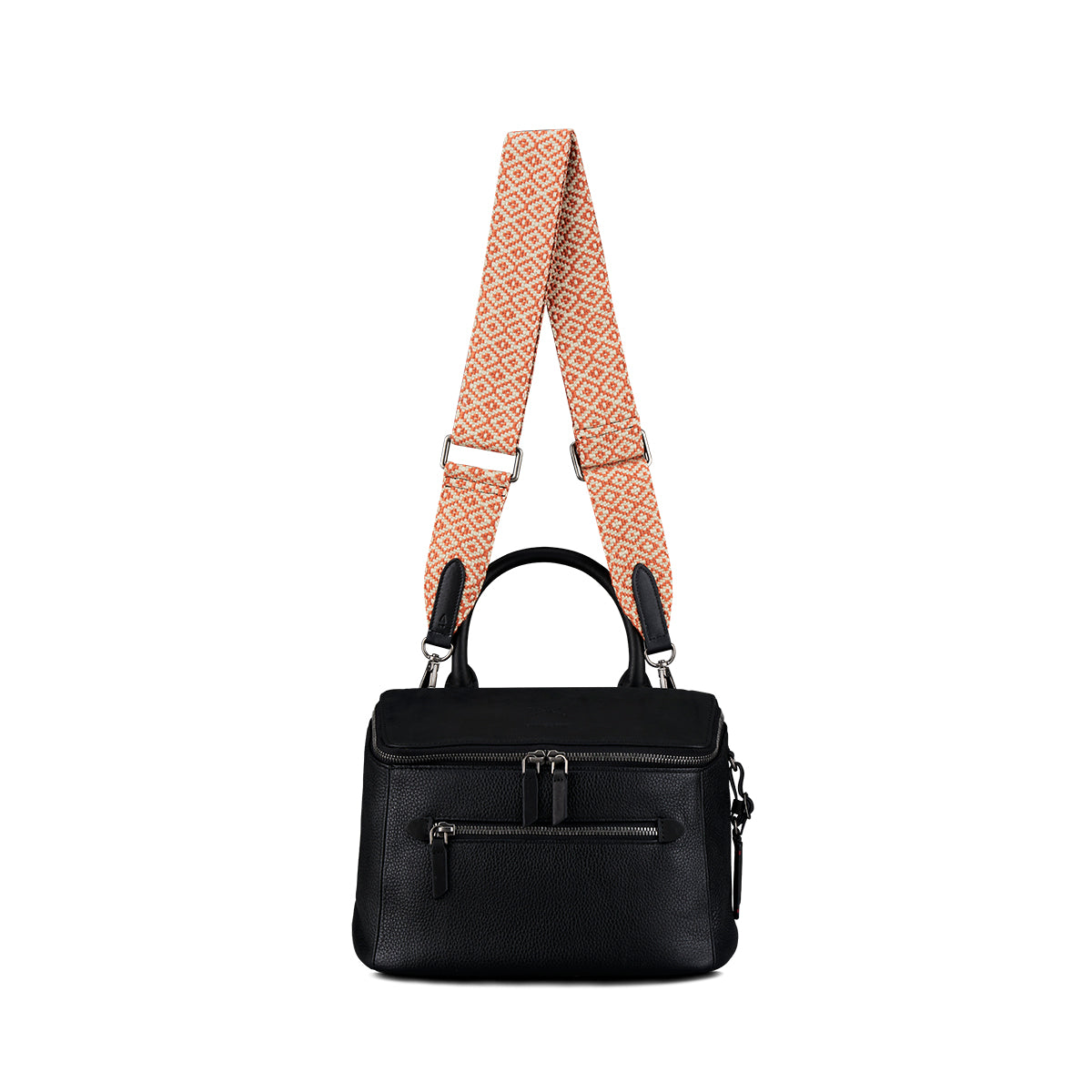Diamond Webbing Bag Strap (Antique Silver Hardware)