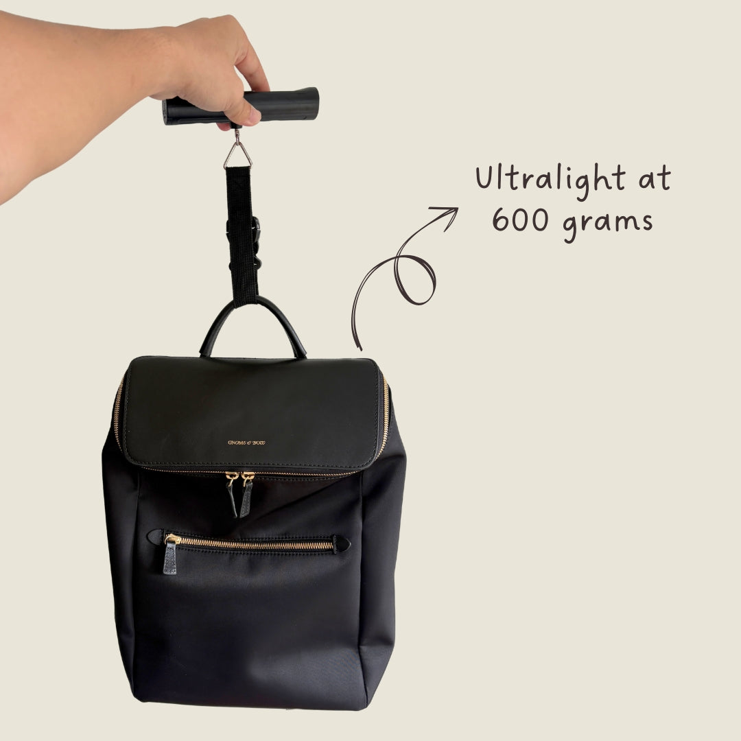 Dryna 14" Laptop Backpack (Nylon Leather) Black