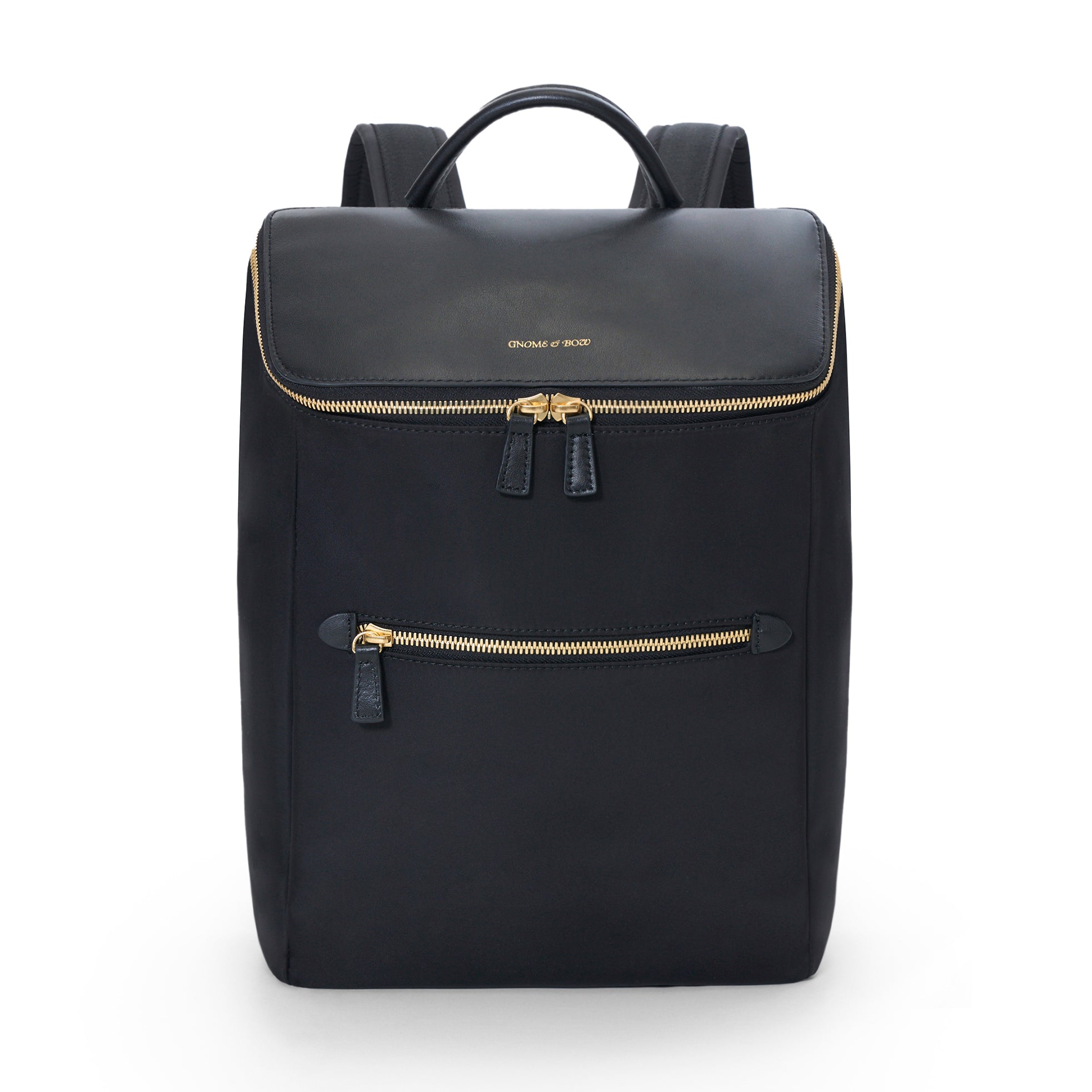 black women's laptop backpack Dryna 14" Laptop Nylon Leather Backpack – Lightweight, Stylish & Functional