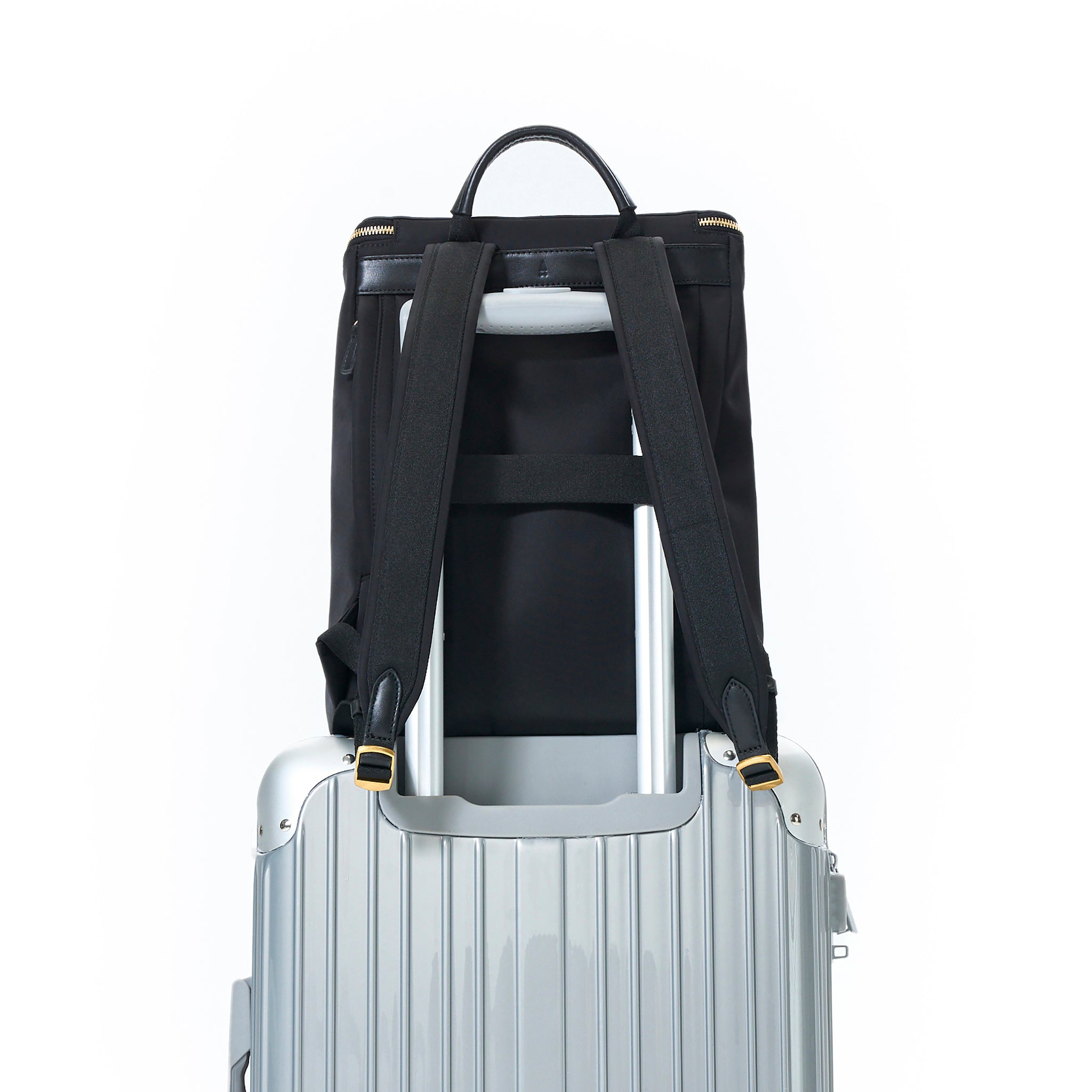 Dryna 14" Laptop Backpack (Nylon Leather) Black