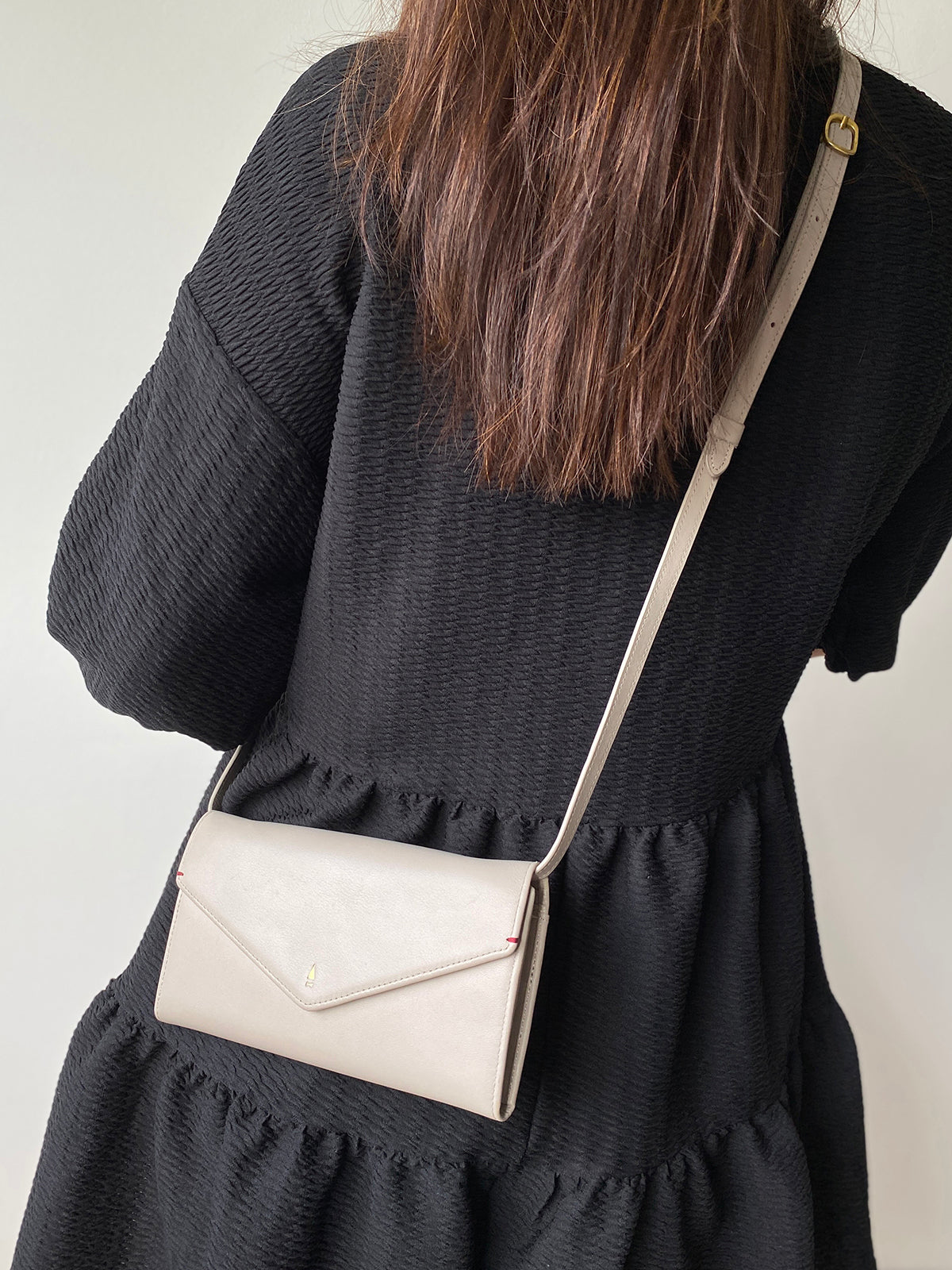Envelope Flap Travel Long Wallet Crossbody Phone Bag (Nappa Leather | RFID)