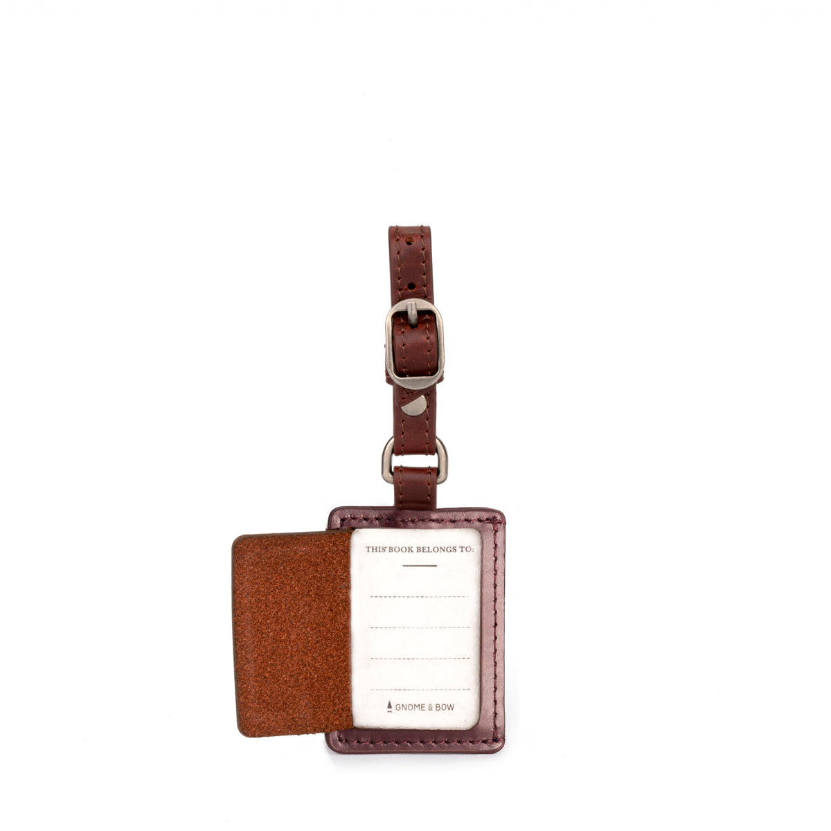 Book Mini Travel Luggage Tag (Wax Leather)