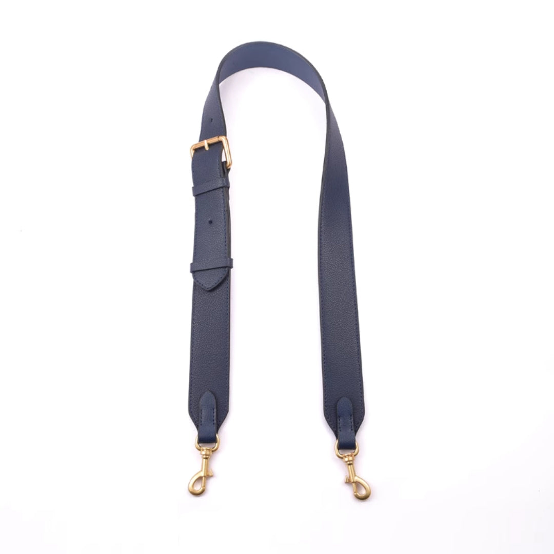 Leather Belt Buckle 1.5 Inch Bag Strap (Gold Hardware)