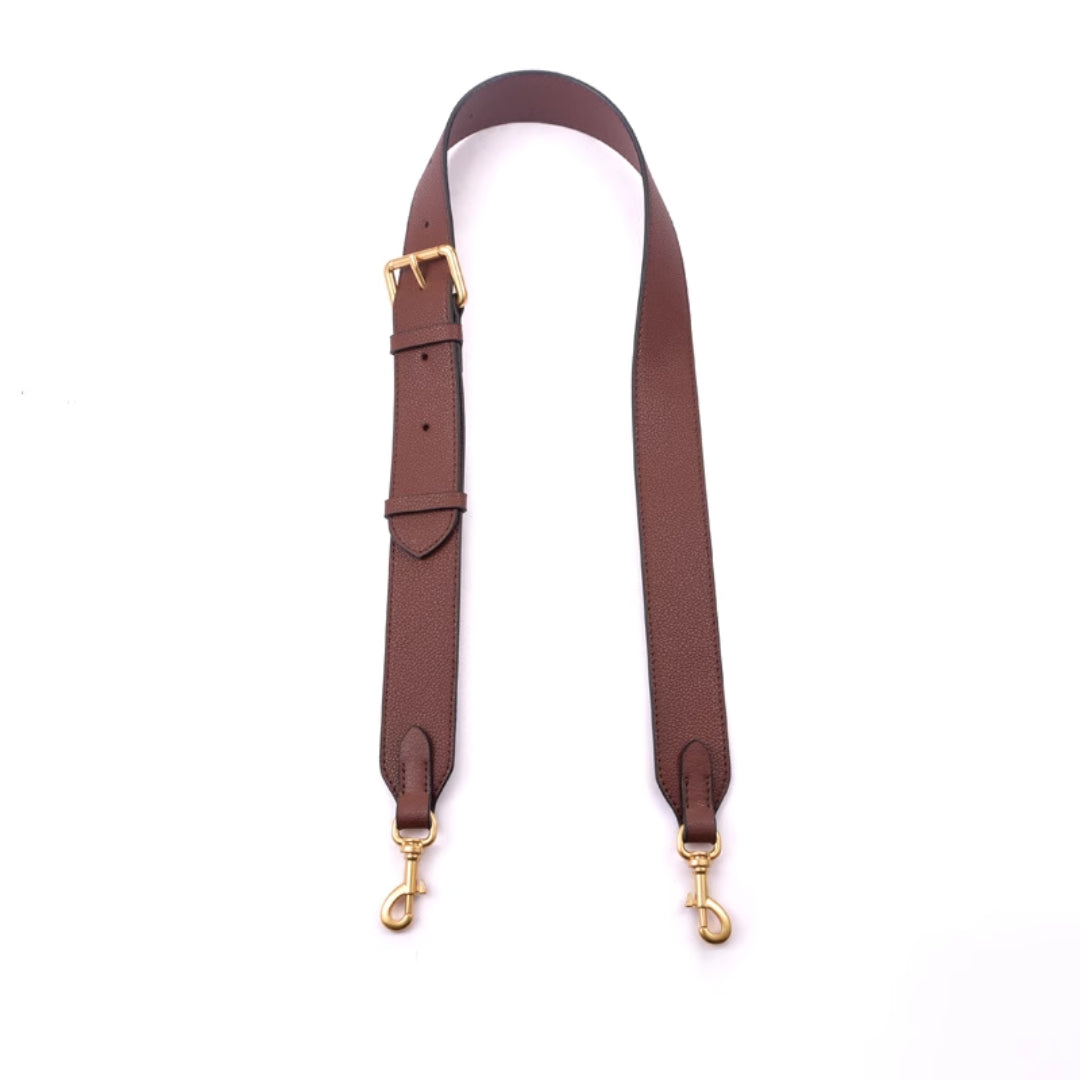 Leather Belt Buckle 1.5 Inch Bag Strap (Gold Hardware)