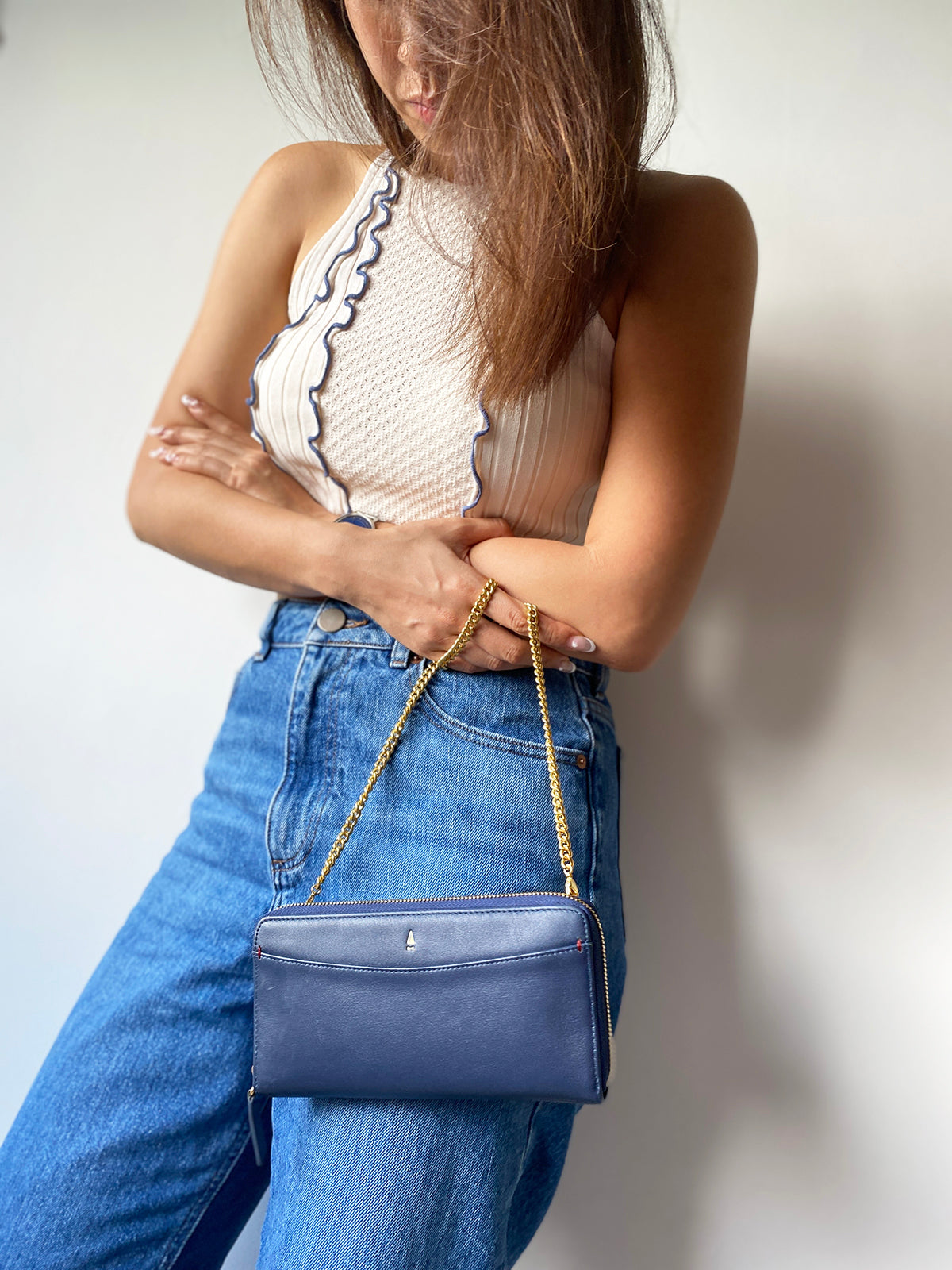 Oval Chain Bag Strap (Gold)