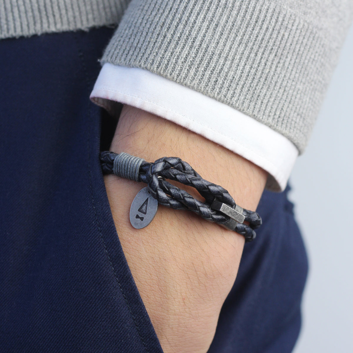 Smith Braided Bracelet (Italian Vintage Leather)