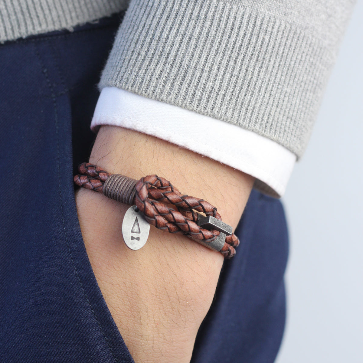 Smith Braided Bracelet (Italian Vintage Leather)