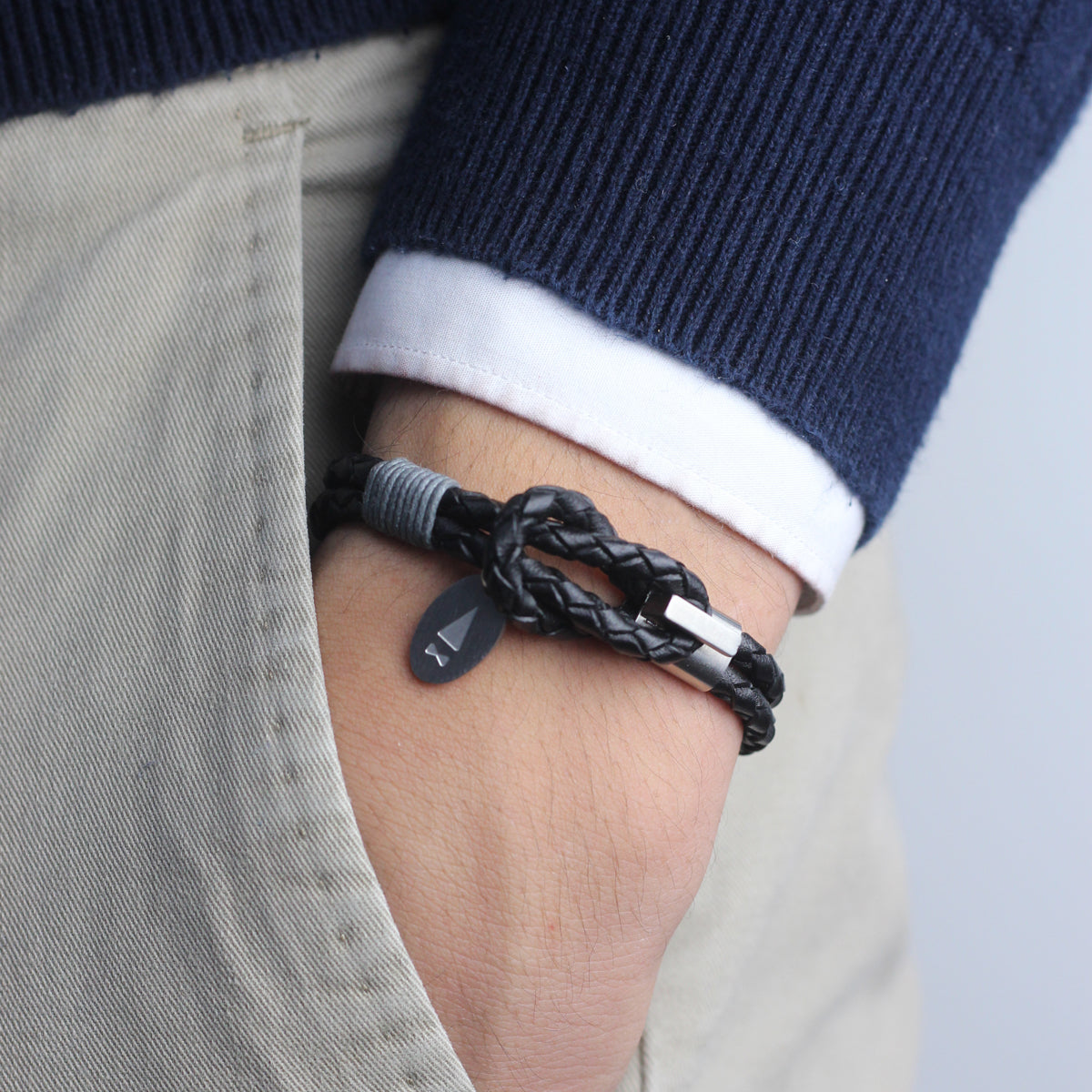 Smith Braided Bracelet (Italian Leather)