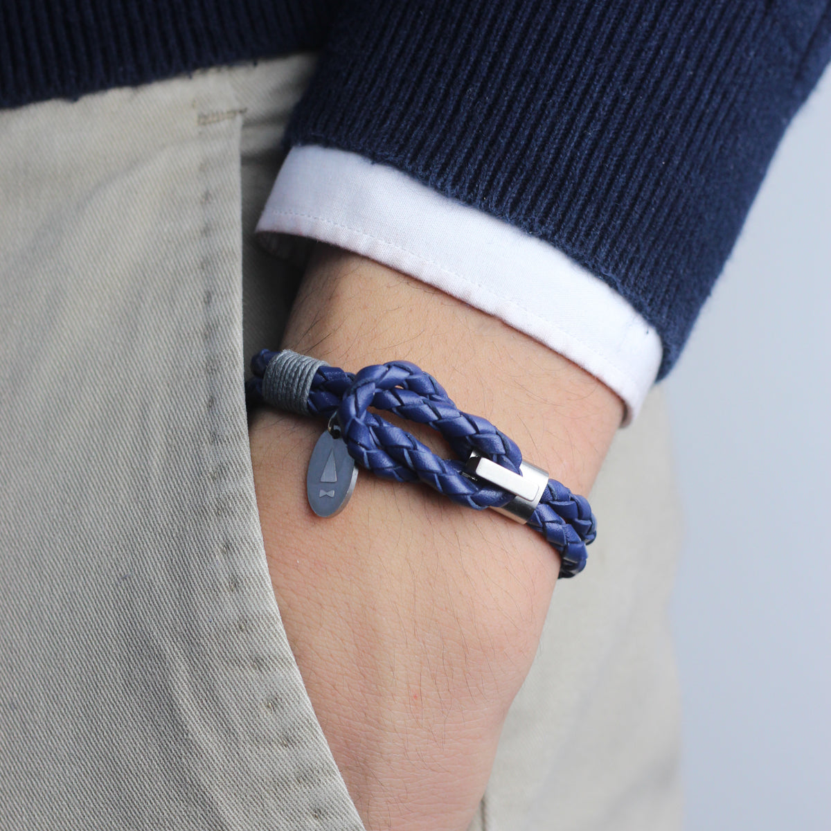 Smith Braided Bracelet (Italian Leather)