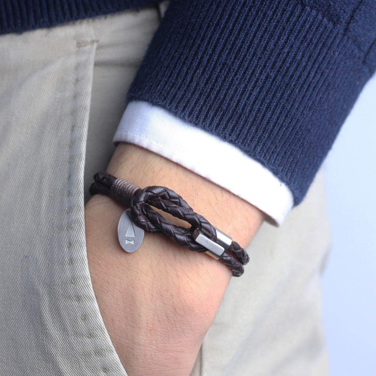 Smith Braided Bracelet (Italian Leather)