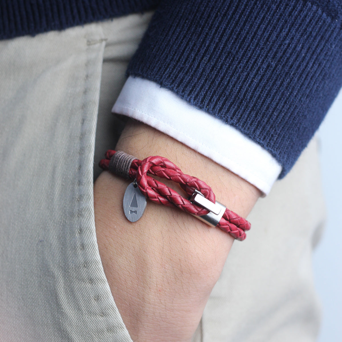 Smith Braided Bracelet (Italian Leather)