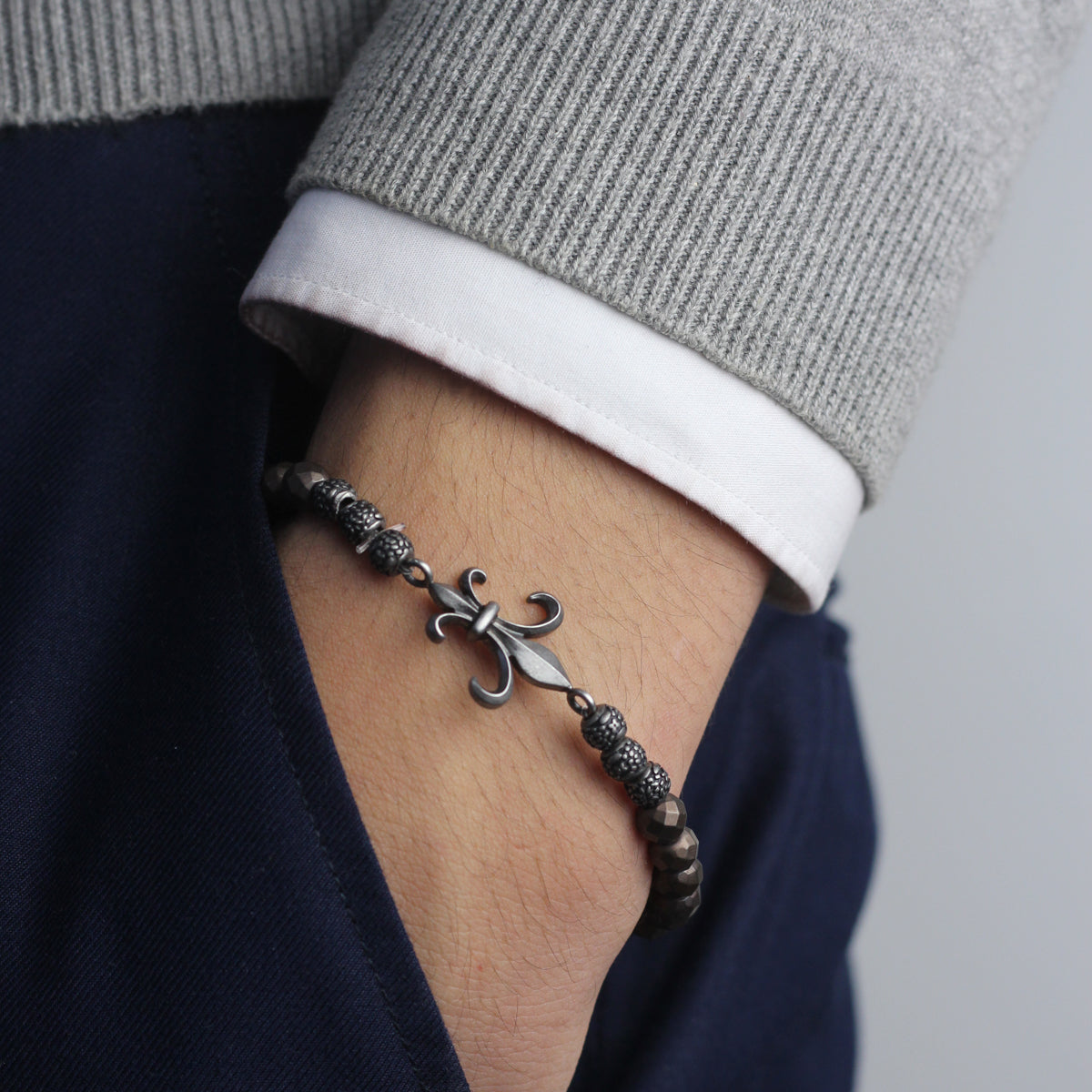 Musketeer Fleur-de-lis Beads Bracelet