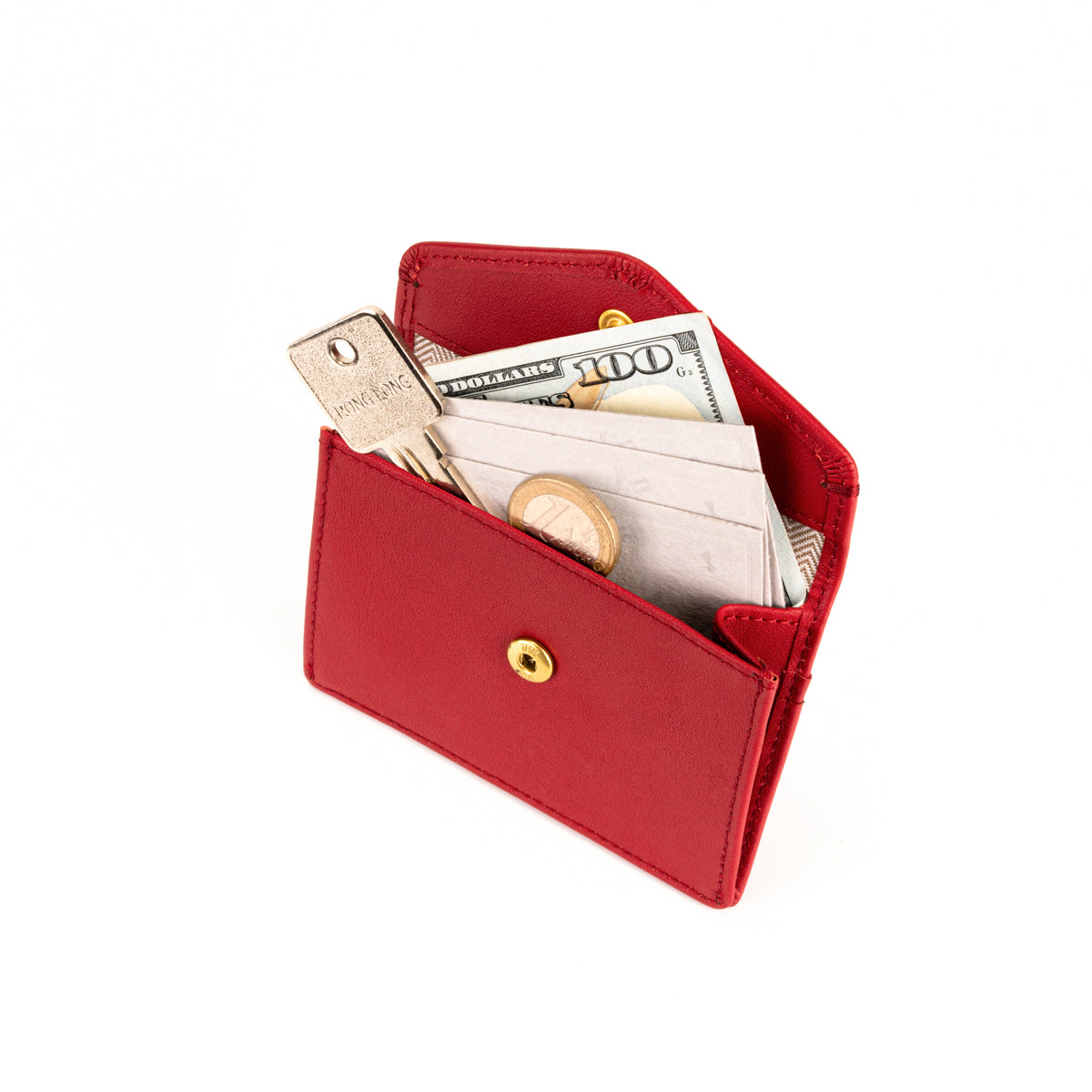 Envelope Flap Coin Pouch Card Holder (Nappa Leather | RFID)