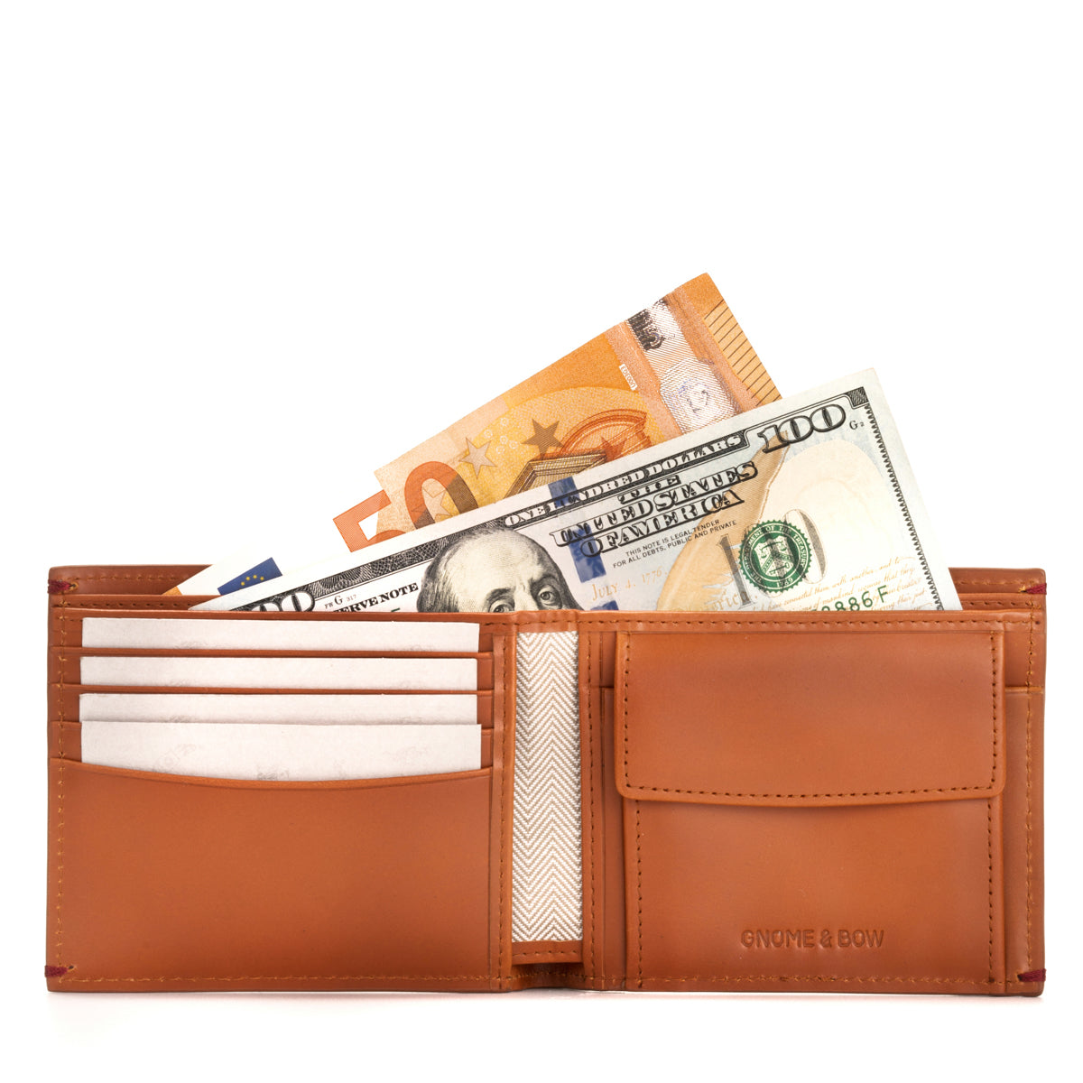 Gulliver Cash Coin Pouch Bifold Wallet (RFID USA Wax Leather)