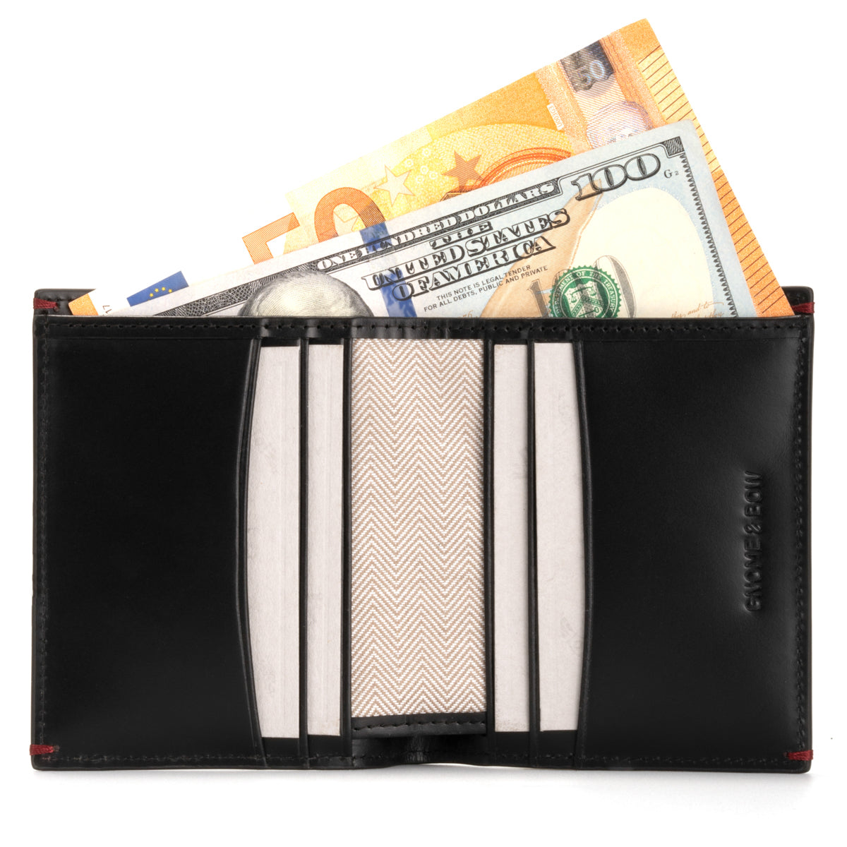 Gulliver Cash Coin Slot Small Bifold Wallet (RFID USA Wax Leather)