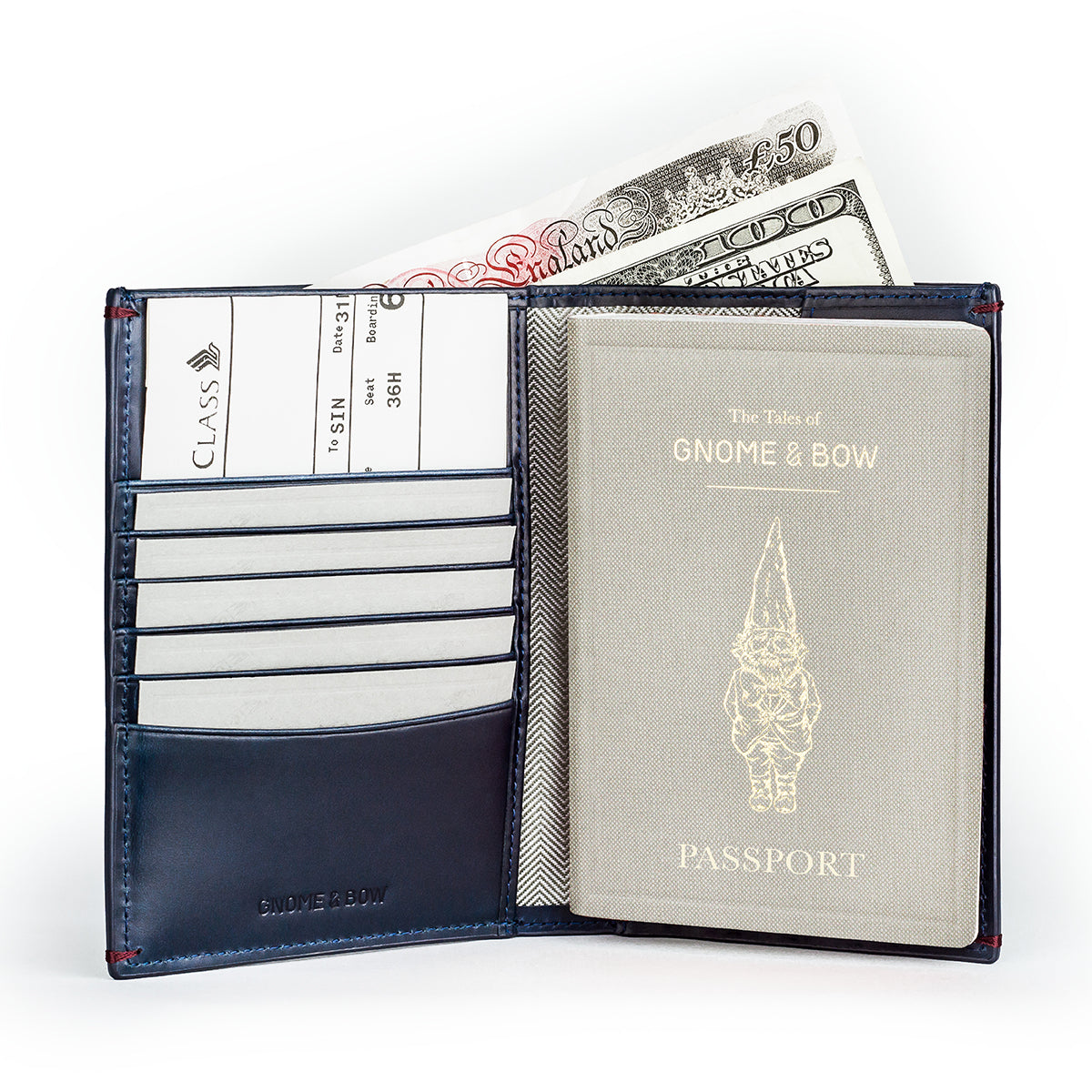 Gulliver Cash & Coin Travel Passport Wallet (RFID USA Wax Leather)