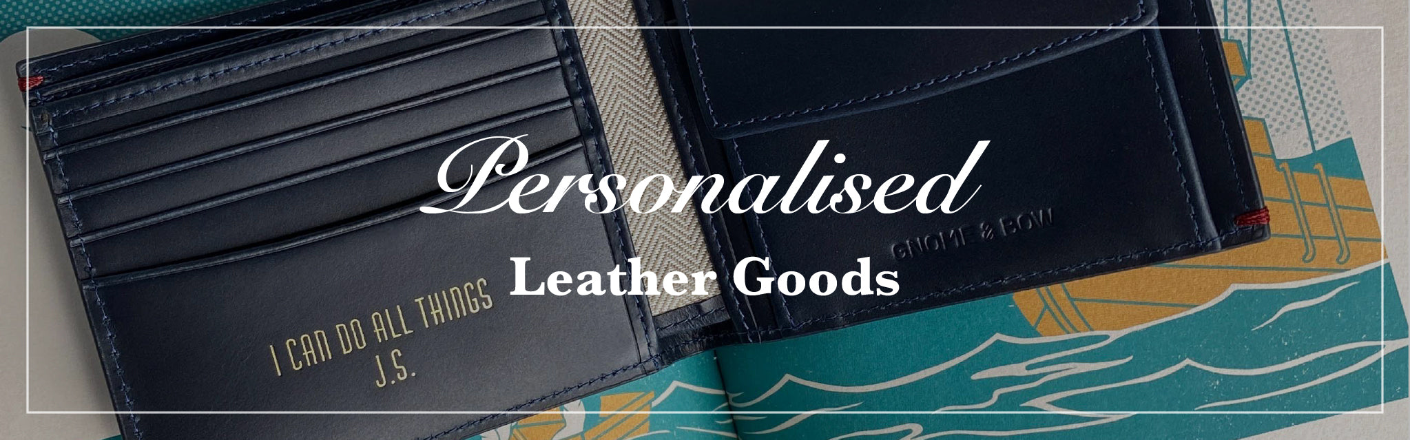 Personalised Leather Goods (Men) Gnome & Bow