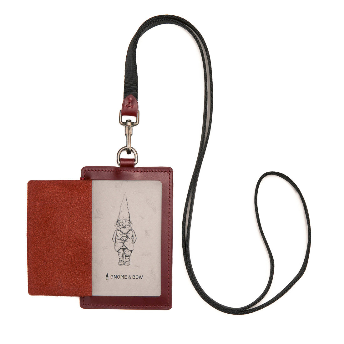 Book ID Card Holder Lanyard (USA Wax Leather)