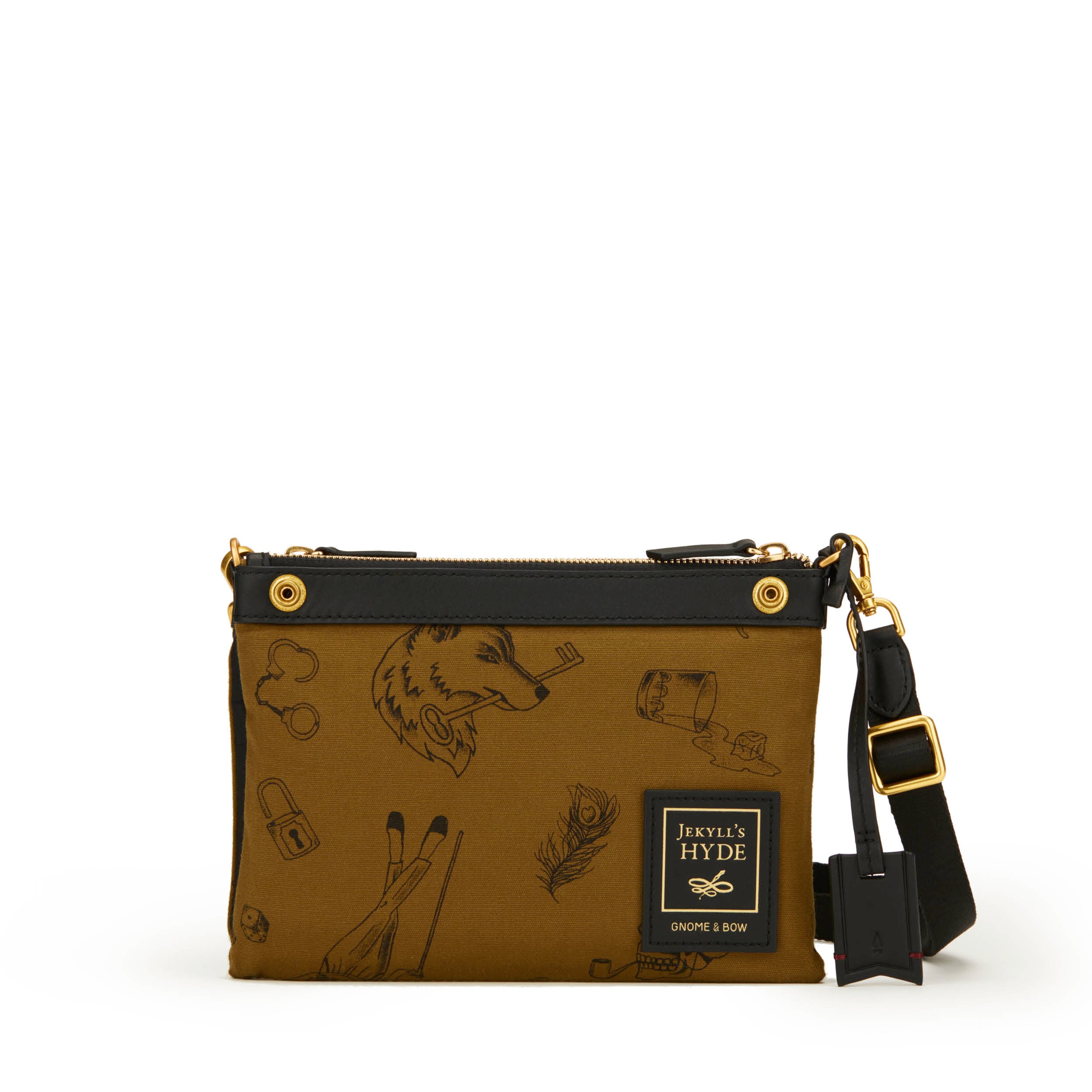 Jekyll & Hyde Phone Clutch Crossbody Bag (Reversible - Nylon/Canvas/Leather)