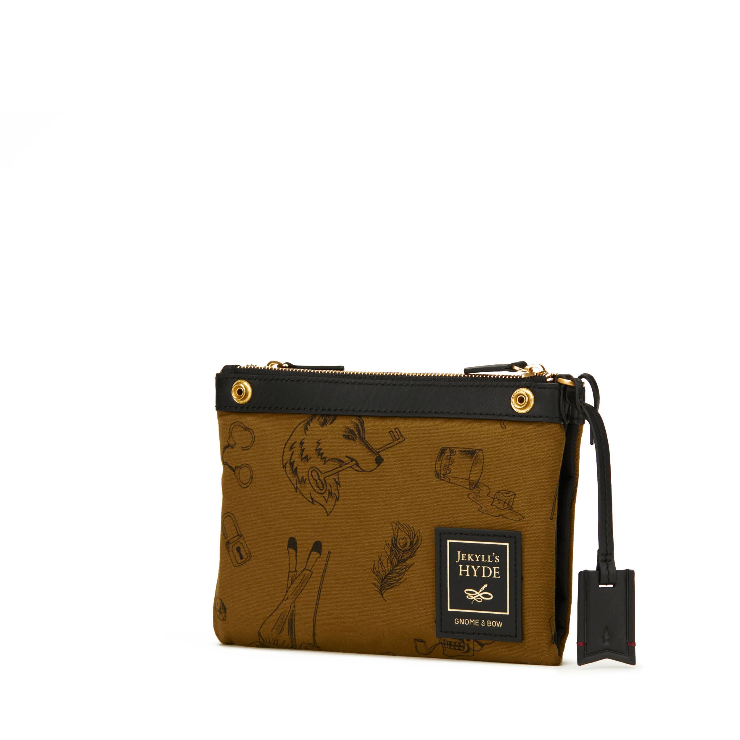 Jekyll & Hyde Phone Clutch Crossbody Bag (Reversible - Nylon/Canvas/Leather)