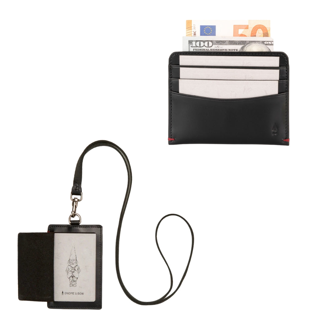 Minimalist Set (Lanyard Cardholder + Slim Cash Cardholder)