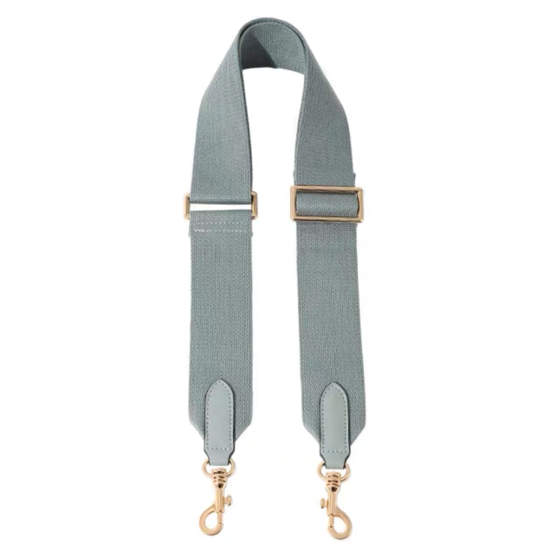 Nylon Twill Webbing 2 Inch Bag Strap (Gold Hardware) Black by Gnome & Bow