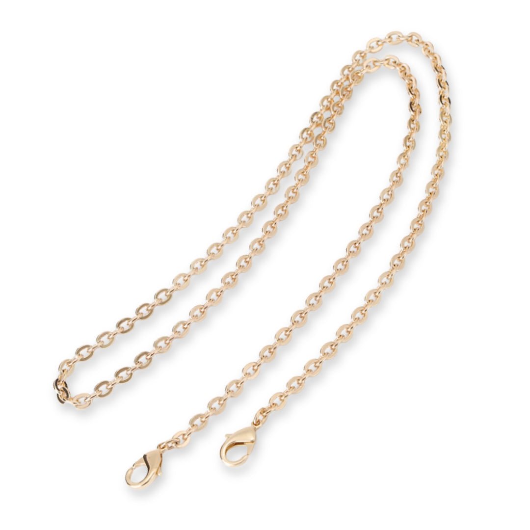 Oval Chain Bag Strap (Gold)