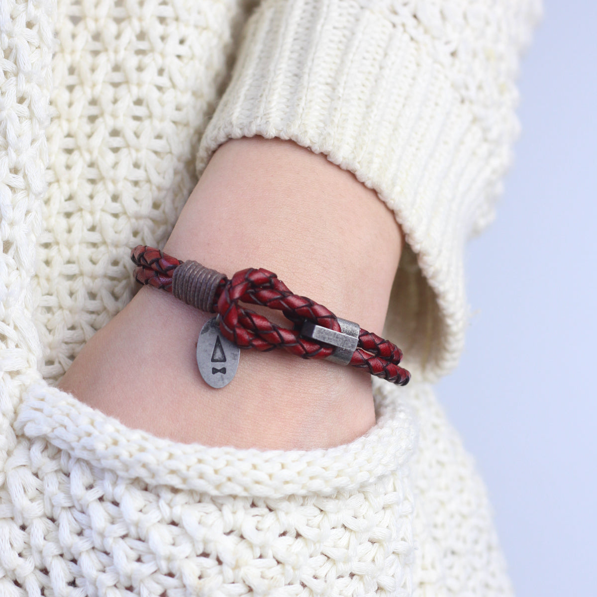 Red braided clearance bracelet