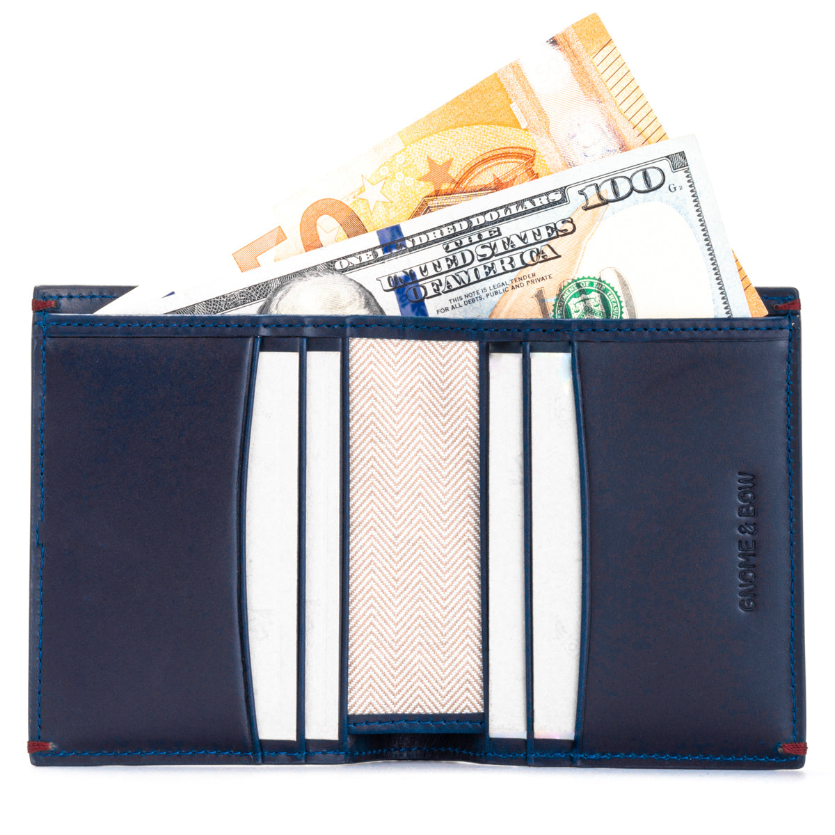 Gulliver Cash Coin Slot Small Bifold Wallet (RFID Wax Leather)