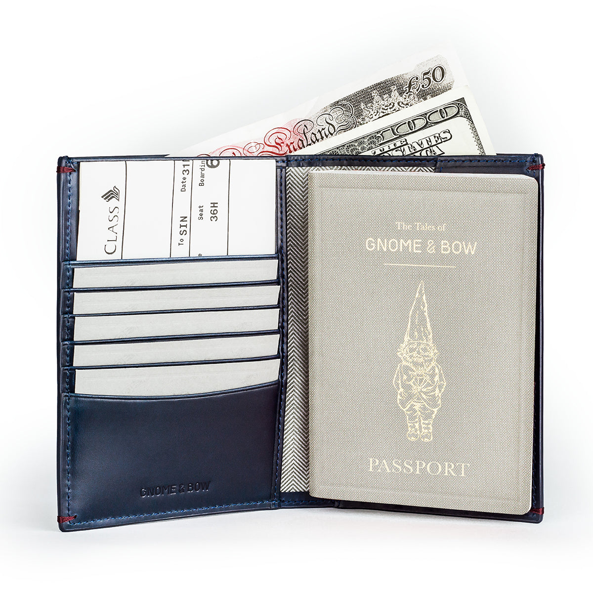 Gulliver Cash Coin Passport Wallet (RFID Wax Leather)