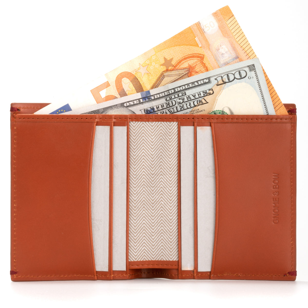 Gulliver Cash Coin Slot Small Bifold Wallet (RFID USA Wax Leather)