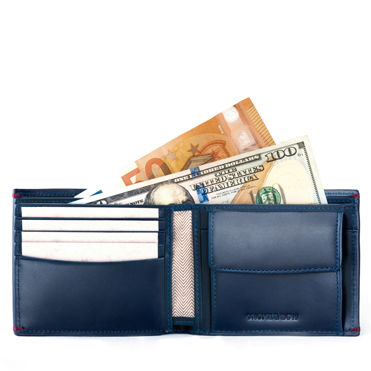 Gulliver Cash Coin Pouch Bifold Wallet (RFID USA Wax Leather)